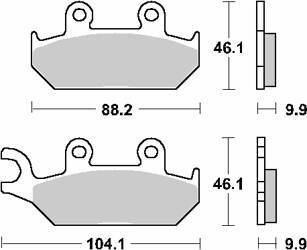 Klocki hamulcowe kh172 street ceramic kolor czarny pasuje do: yamaha tzr50 `93